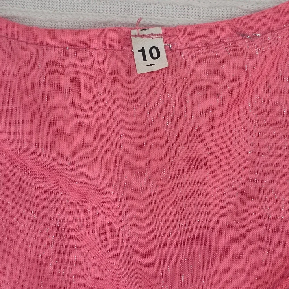 Girls Pink Embellished Indian DesiTunic Skirt Set Size 10 Beaded Sparkly Festive